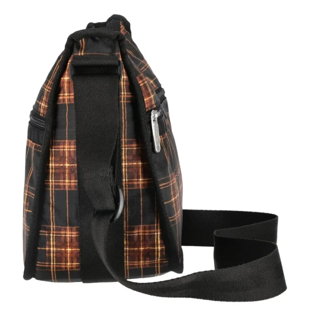 NEW Le Sportsac Classic Hobo in Black and Yellow Classic Tartan Plaid